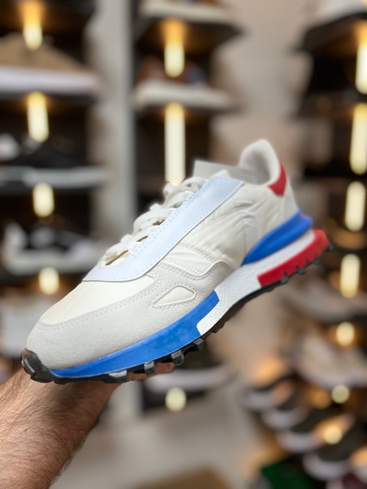 Beyaz Erkek Spor Ayakkabı Velcro Bantlı - Görsel 3