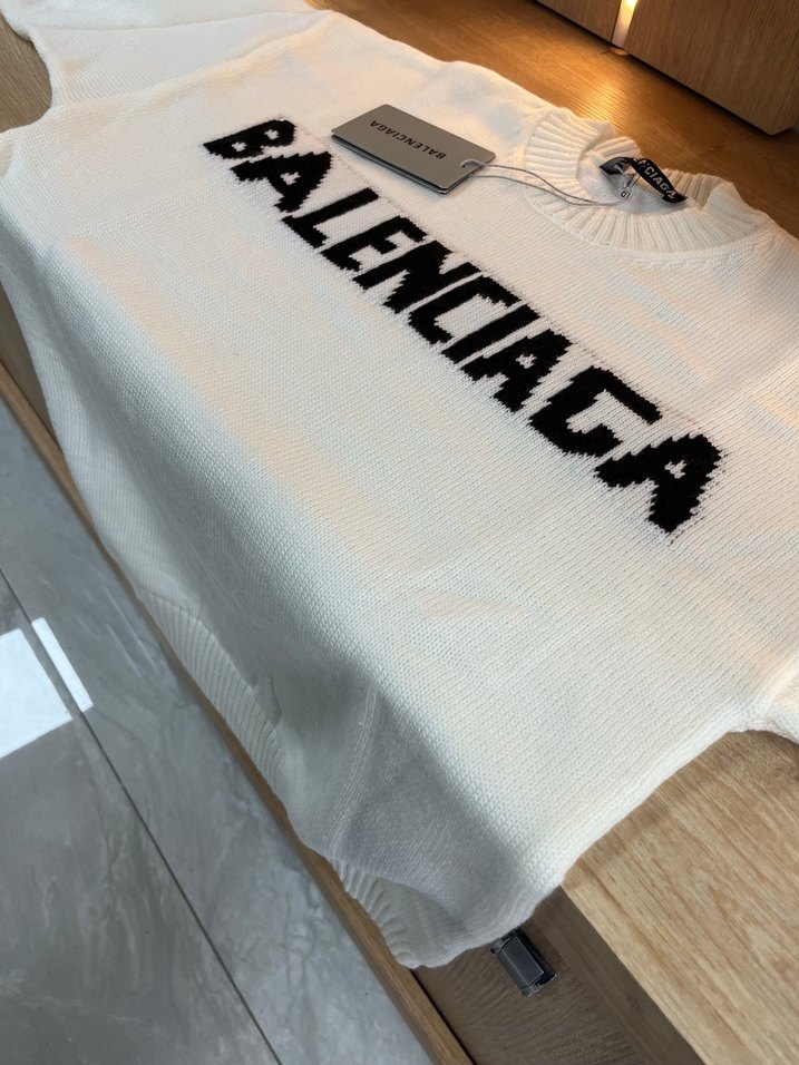 Balenciaga Beyaz Triko Kadın Kazak - Görsel 2