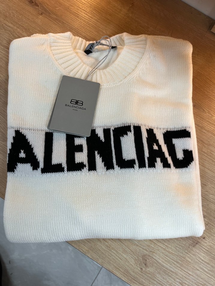 Balenciaga Beyaz Triko Kadın Kazak - Görsel 5