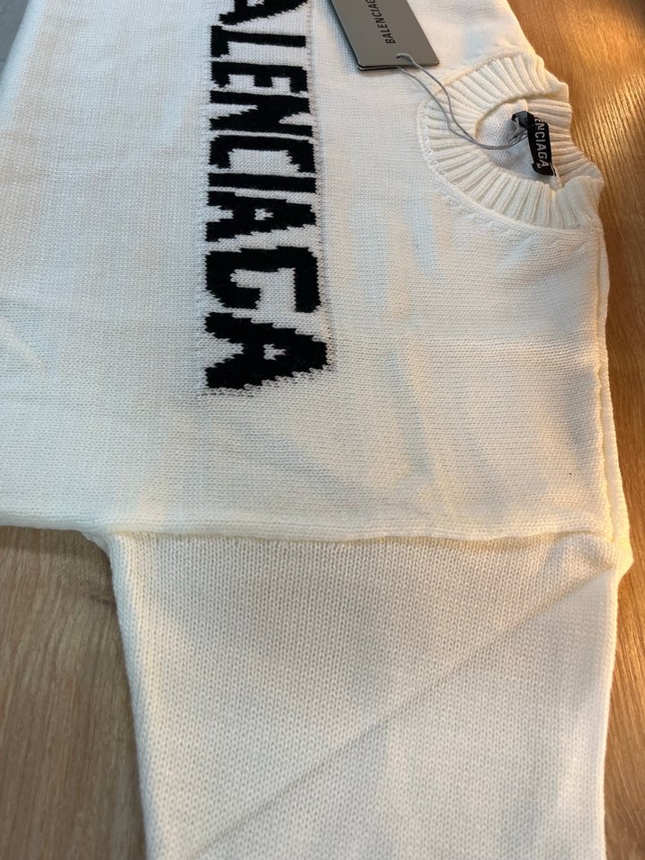 Balenciaga Beyaz Triko Kadın Kazak - Görsel 3