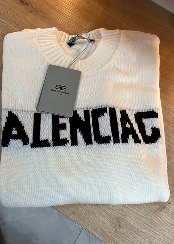 Balenciaga Beyaz Kadın Triko Kazak - Görsel 7