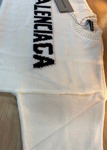 Balenciaga Beyaz Kadın Triko Kazak - Görsel 4