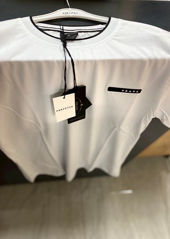 Prada Erkek Beyaz Kısa Kollu Tişört
