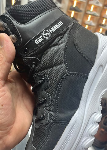 Siyah Yılan Desenli Bağcıklı Platform Kadın Bot - Görsel 2