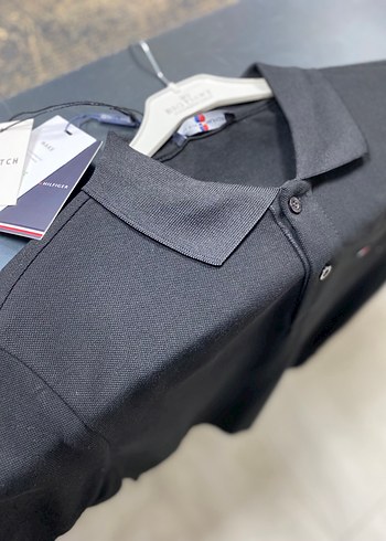 l Beden Siyah Erkek Polo Tişört Velcro Detaylı