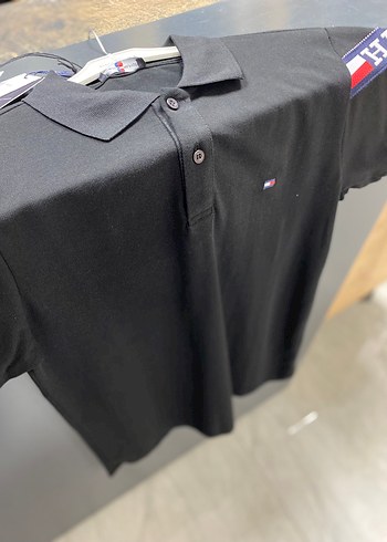 Tommy Hilfiger Siyah Erkek Polo Tişört Velcro Detaylı