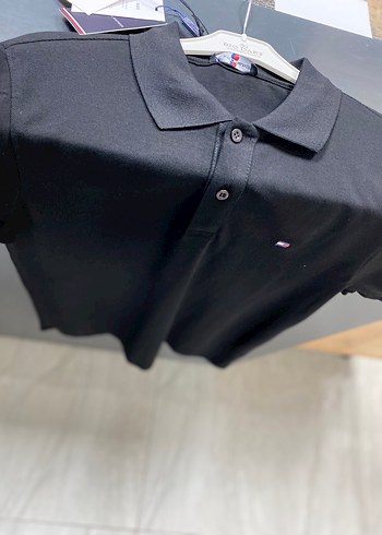 l Beden siyah Renk Siyah Erkek Polo Tişört Velcro Detaylı