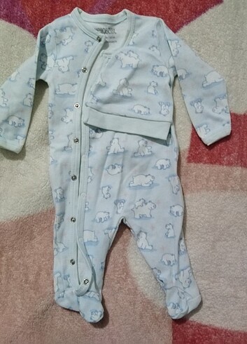 HelloBaby 0-3 aylık 3 tulum 1 bady