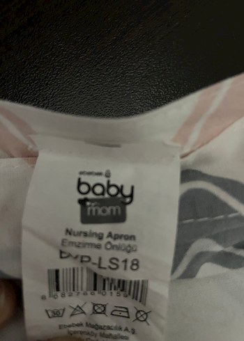 Pembe ve Gri Çizgili Bohem Emzirme Önlüğü - Görsel 3