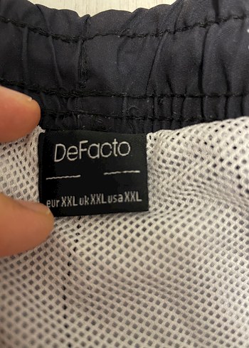 Düğmeli Baskılı Siyah Erkek Deniz Şortu - Görsel 3