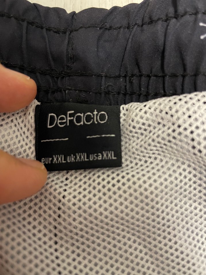 Düğmeli Baskılı Siyah Erkek Deniz Şortu - Görsel 3