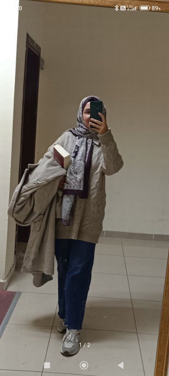 Gri Yüksek Yakalı Örgü Hamile Kazak - Görsel 2