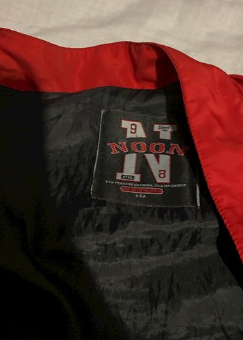 Standart Beden Beden Siyah Baskılı Street Wear Ceket