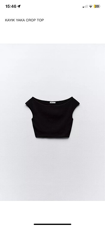 zara crop kayik yaka