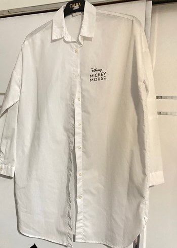 Uzun beyaz gömlek - Görsel 3