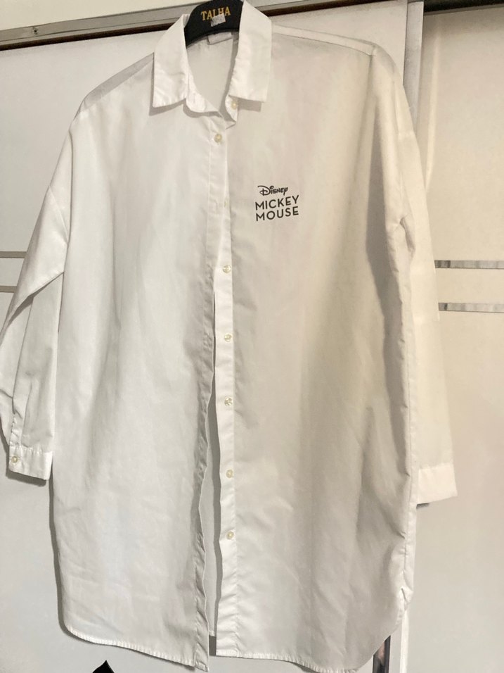 Uzun beyaz gömlek - Görsel 3