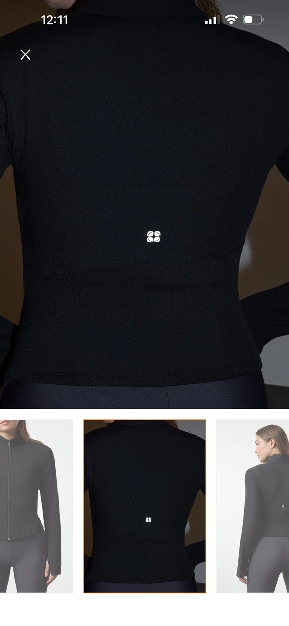 Kadın Siyah Fermuarlı Uzun Kollu Spor Üst - Görsel 3