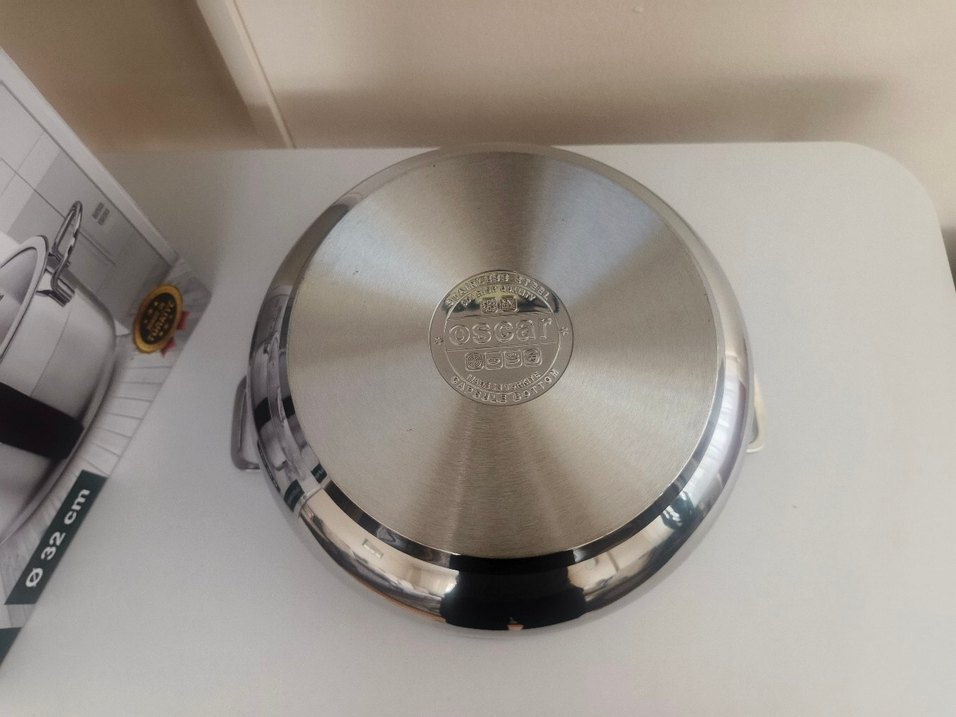 SIFIR Lines Oscar 32cm Derin Tencere 15,5Lt 18/10 Çelik Cam Kapa - Görsel 4