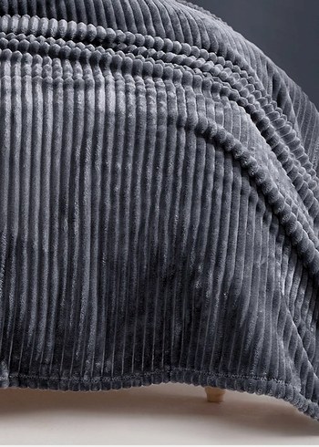 SIFIR Yataş Wellsoft Çift Kişilik Battaniye Antrasit - Görsel 3