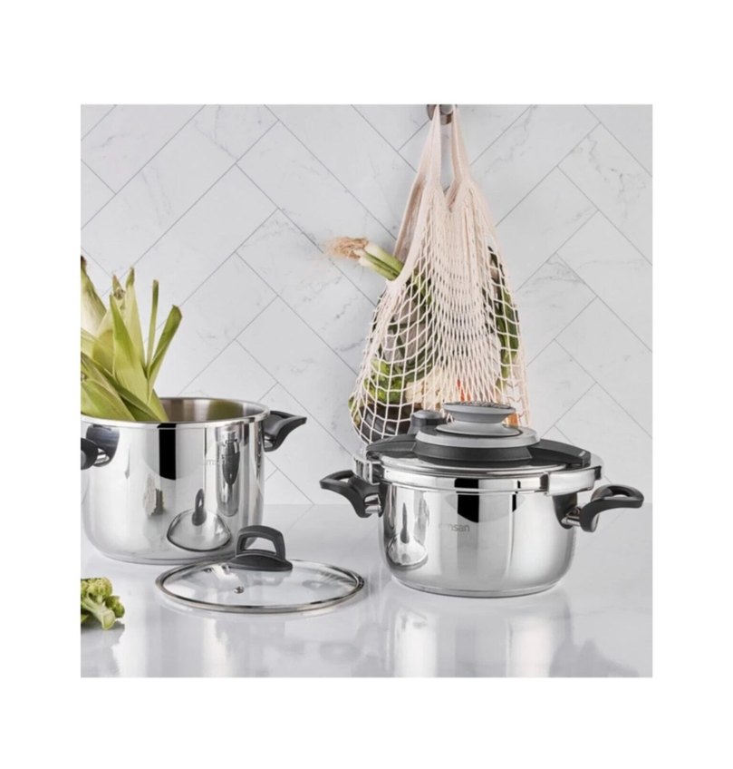 SIFIR Emsan 2'li 4+6Lt Düdüklü Tencere Seti - Görsel 3