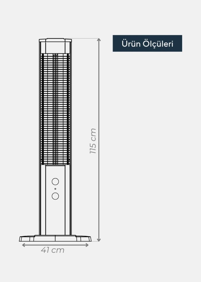 SIFIR Kumtel Dual Orbit Kule Isıtıcı MH-2300 - Görsel 5