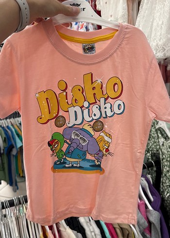 Pembe Kız Çocuk Baskılı Tişört