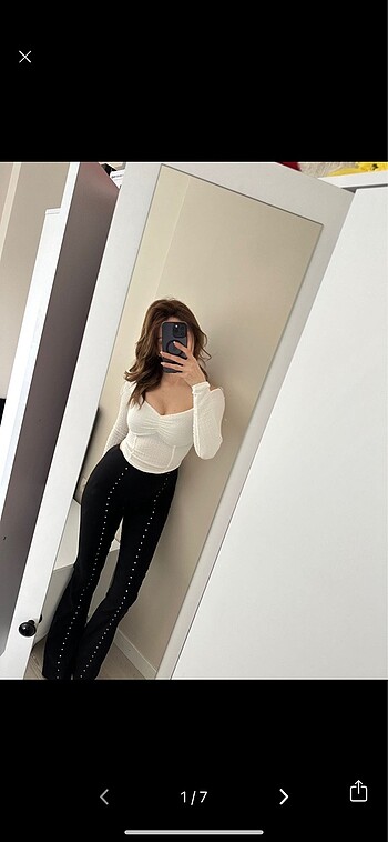 BERSHKA zımbalı pantolon