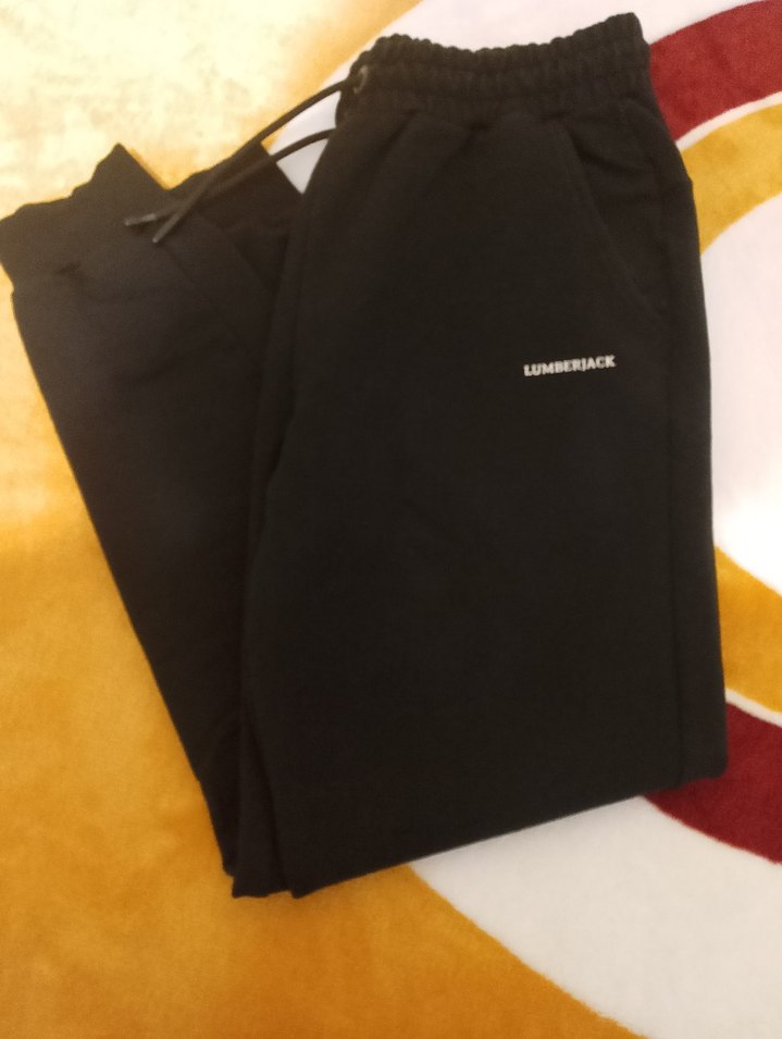 Siyah Rahat Kesim Kadın Eşofman Altı - Görsel 2