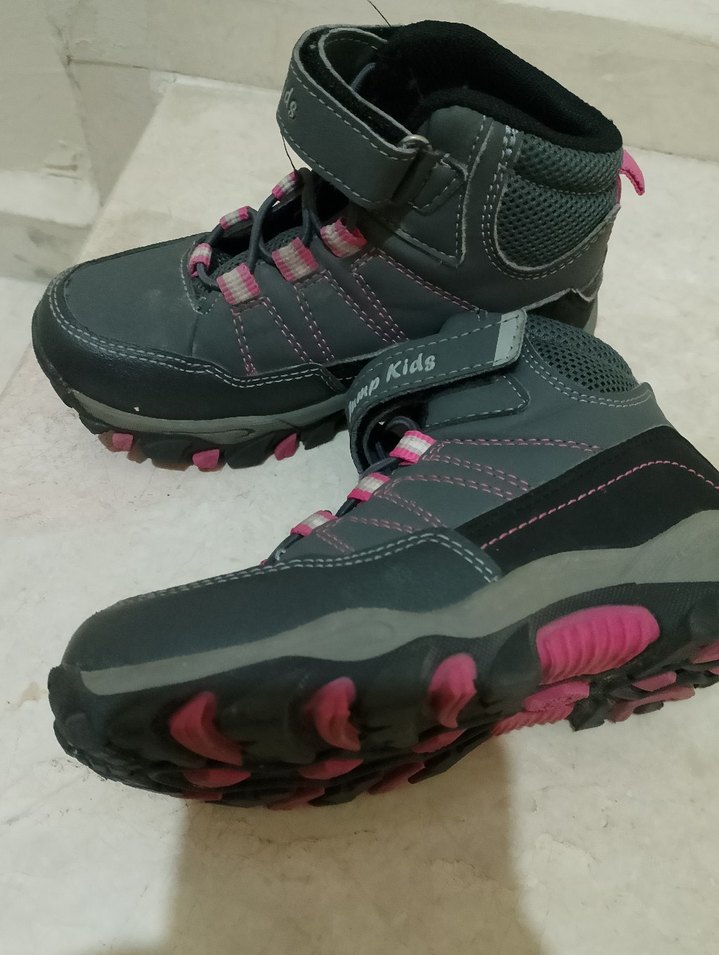 Gri Kız Çocukları Street Wear Bot - Görsel 2