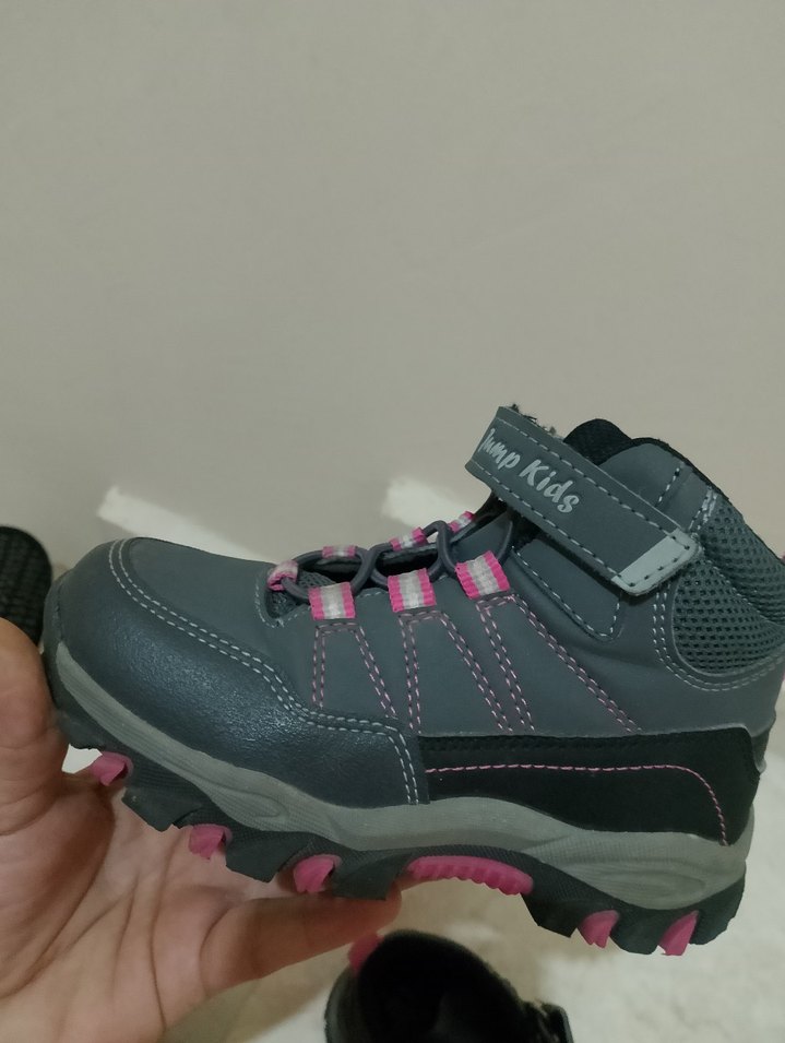 Gri Kız Çocukları Street Wear Bot - Görsel 3