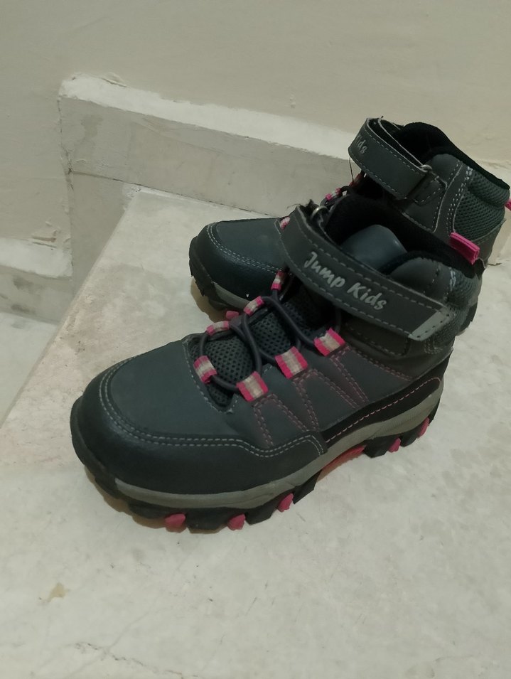 Gri Kız Çocukları Street Wear Bot - Görsel 4