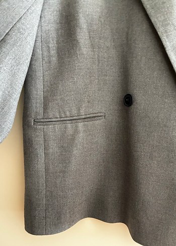 38 Beden gri Renk Gri Kadın Blazer Ceket