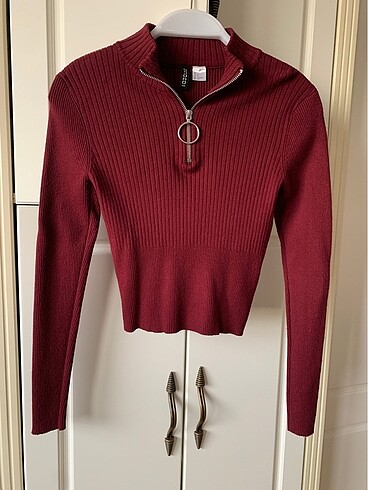 #H&M #S #BORDO #TRİKO #BLUZ