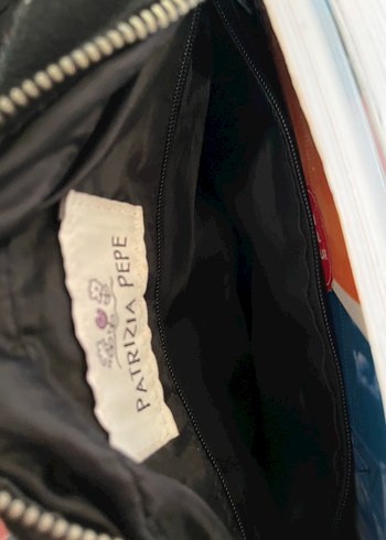 Beden siyah Renk Patrizia Fermuarlı Siyah Punk Kadın Çanta
