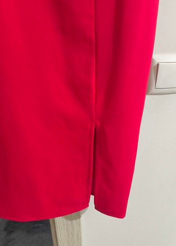 Kırmızı Mini  İnce Askılı Elbise - Görsel 4