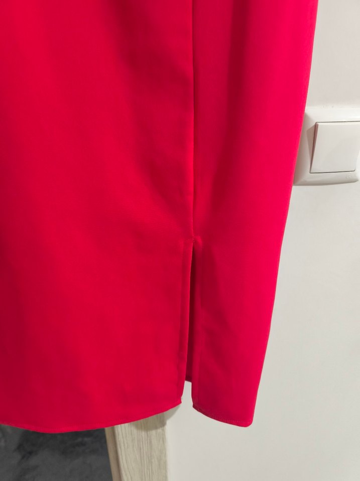 Kırmızı Mini  İnce Askılı Elbise - Görsel 4