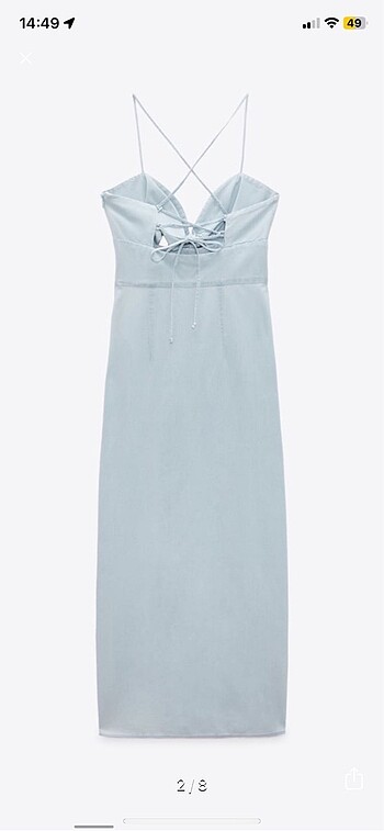 Zara Zara Fiyonklu Midi Elbise