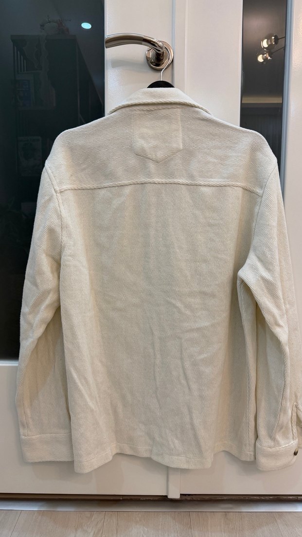 Düğmeli Beyaz Erkek Hırka - Görsel 2