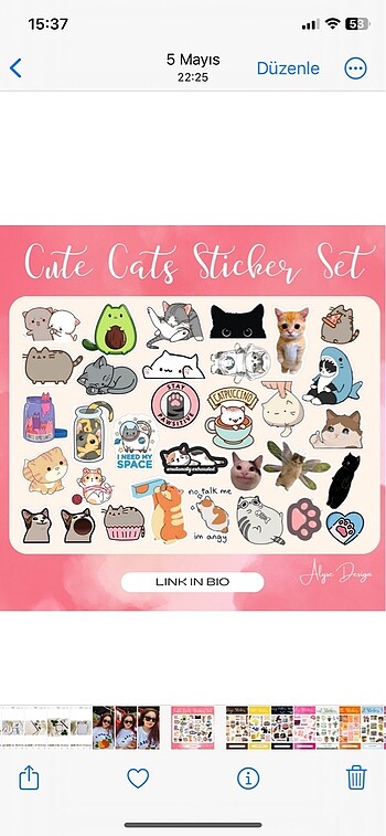Cute Cats Sticker Set