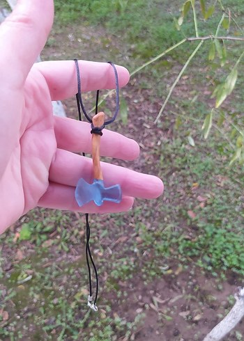 Ahşap & epoksi el emeği kolye - Görsel 3