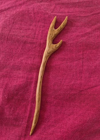 Ahşap el emeği topuz tokası - Görsel 4