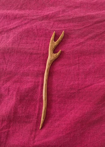 Ahşap el emeği topuz tokası - Görsel 2