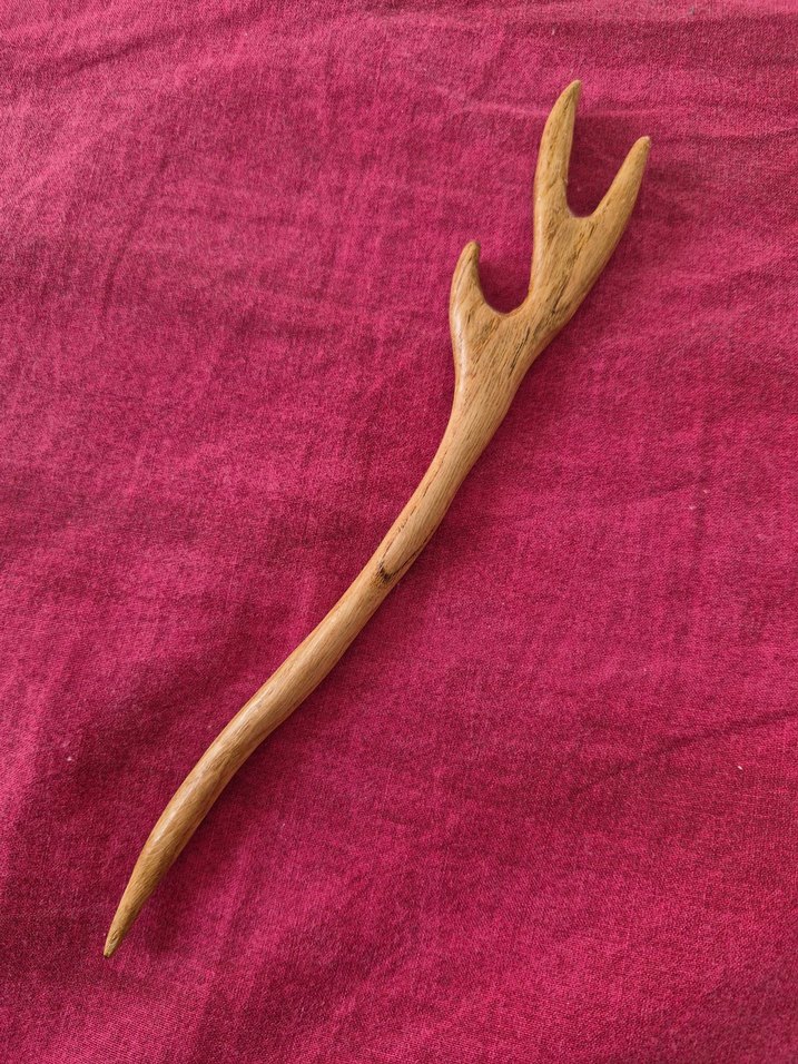 Ahşap el emeği topuz tokası - Görsel 3