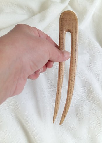 Ahşap El Emeği Topuz Tokası - Görsel 5