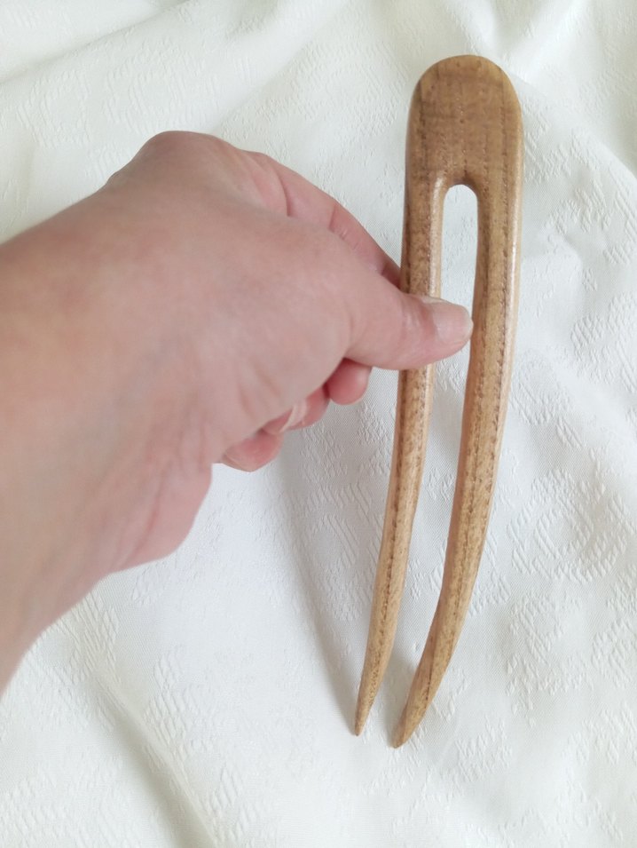 Ahşap El Emeği Topuz Tokası - Görsel 4