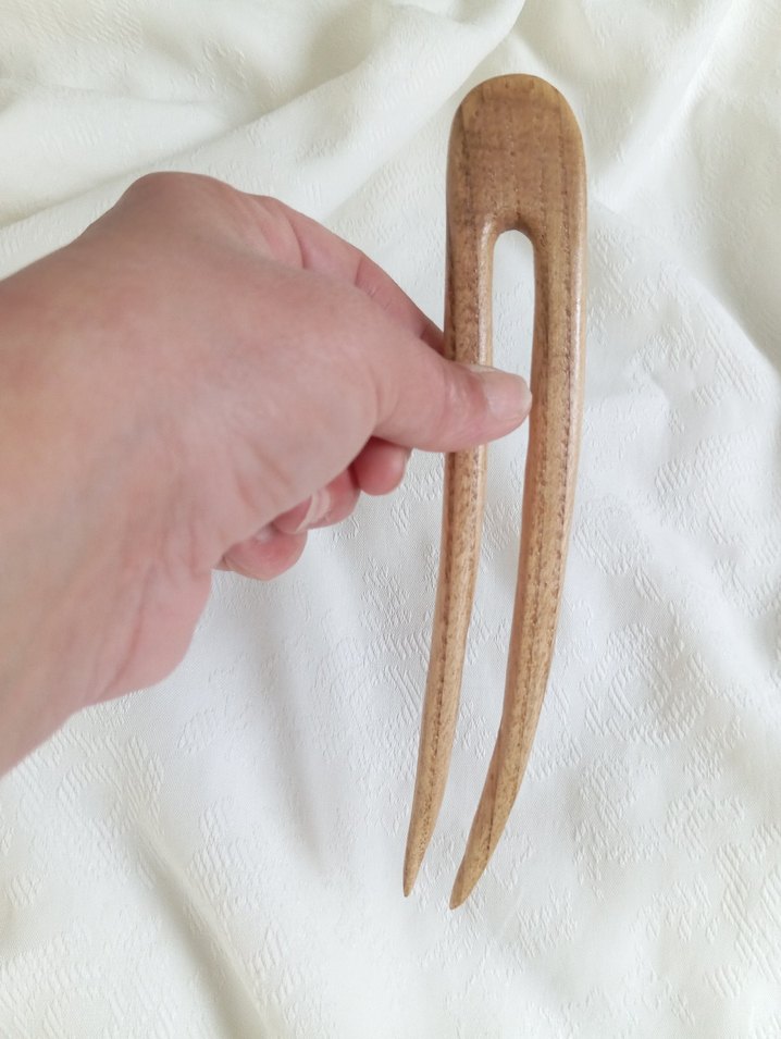 Ahşap El Emeği Topuz Tokası - Görsel 5