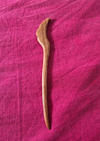 Kestane ağacı el emeği topuz tokası - Görsel 3