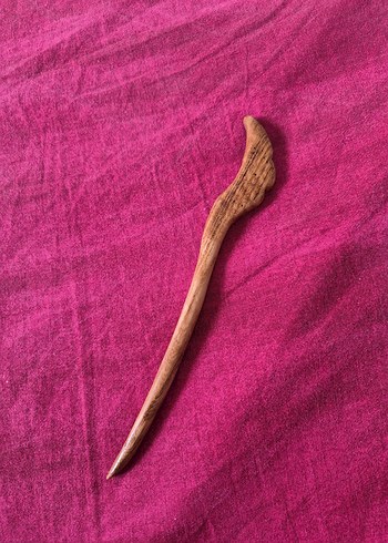 Kestane ağacı el emeği topuz tokası - Görsel 5