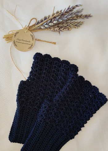 Renkli Örgü Kadın Eldivenleri - Görsel 5