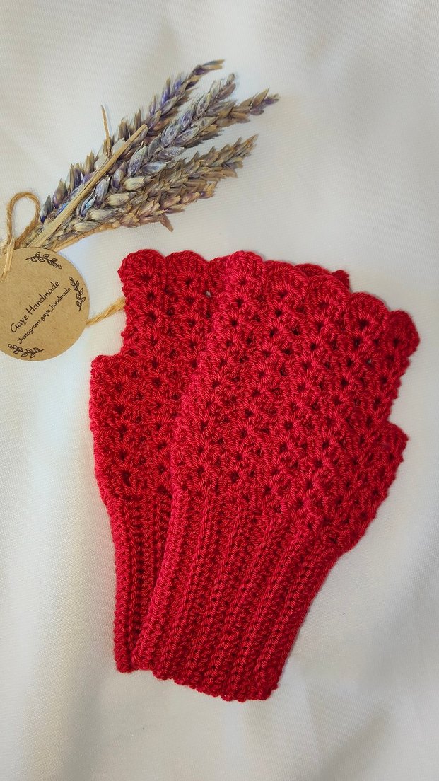 Renkli Örgü Kadın Eldivenleri - Görsel 3